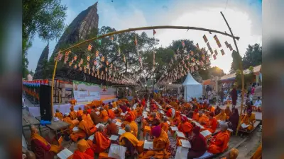 350 भिक्खुओं ने विनयपिटक का किया सुमधुर पाठ