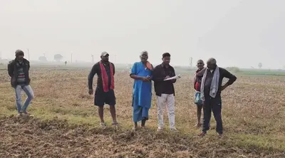 मोकामा-मुंगेर ग्रीन फील्ड सड़क निर्माण को लेकर भूमि की मार्किंग शुरू