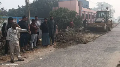 Samastipur News:भोरे जयराम के लोगों ने सड़क निर्माण कार्य रोका