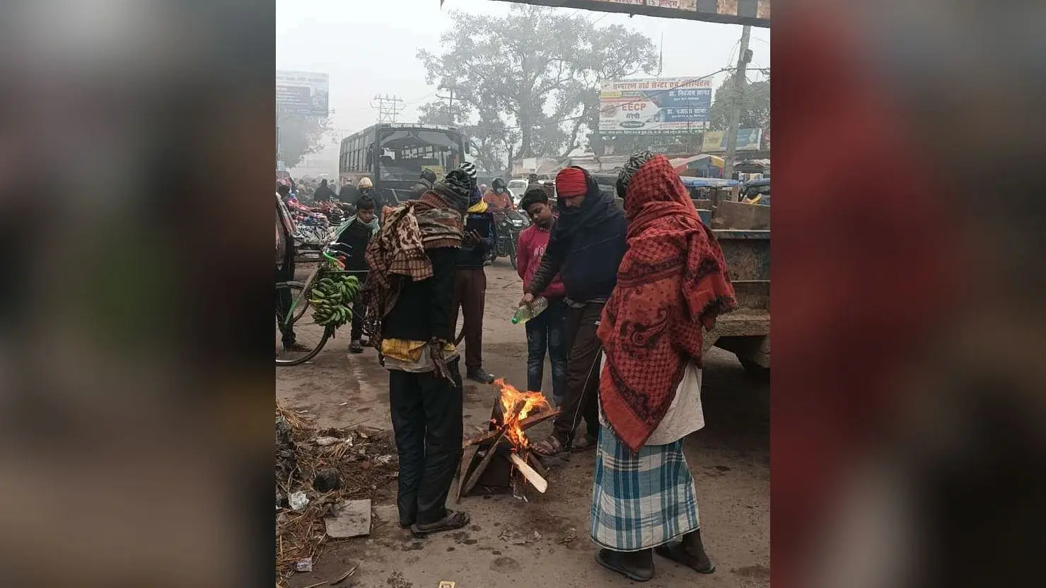 Motihari: ठंड ने बढ़ायीं लोगों की मुश्किलें, नप ने किया अलाव की व्यवस्था