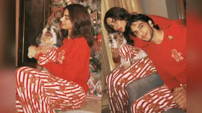 Khushi Kapoor: खुशी कपूर ने शेयर की क्रिसमस बैश की झलक, वेदांग रैना संग ट्विनिंग से फैंस में हलचल
