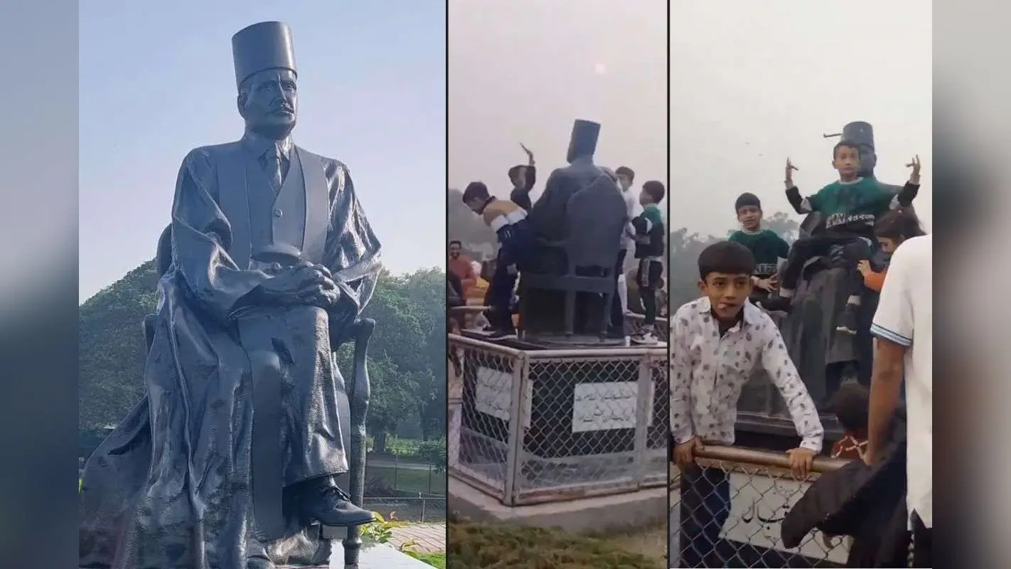 Video: अल्लामा इकबाल की मूर्ति पर दनादन बरसाए तमाचे, लाहौर में 7-8 बच्चों ने क्यों की ऐसी हरकत?