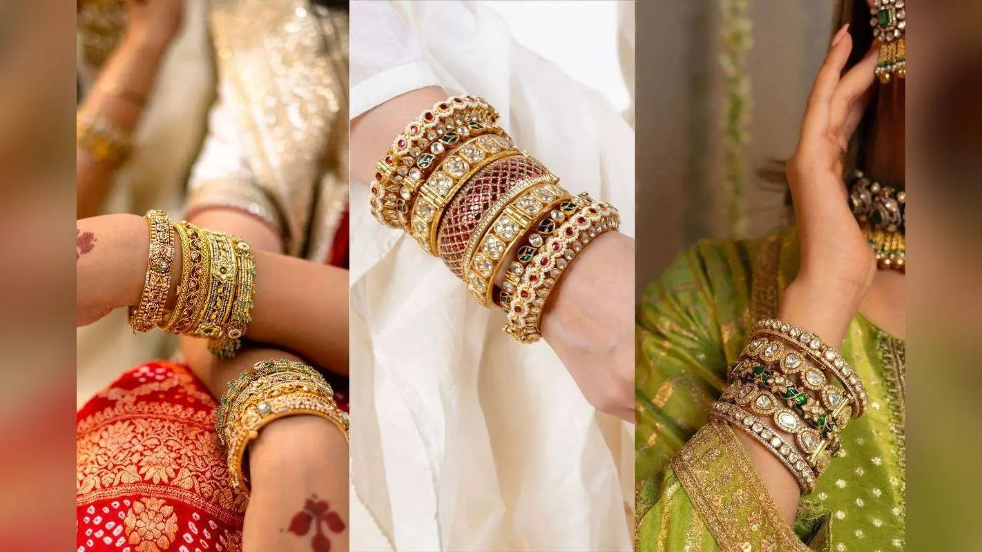 Latest Gold Bangles Design: गोल्ड बैंगल्स के न्यू डिजाइन को करें इस तरह पेयर – चांद तारों सी चमकेगी आपकी कलाई