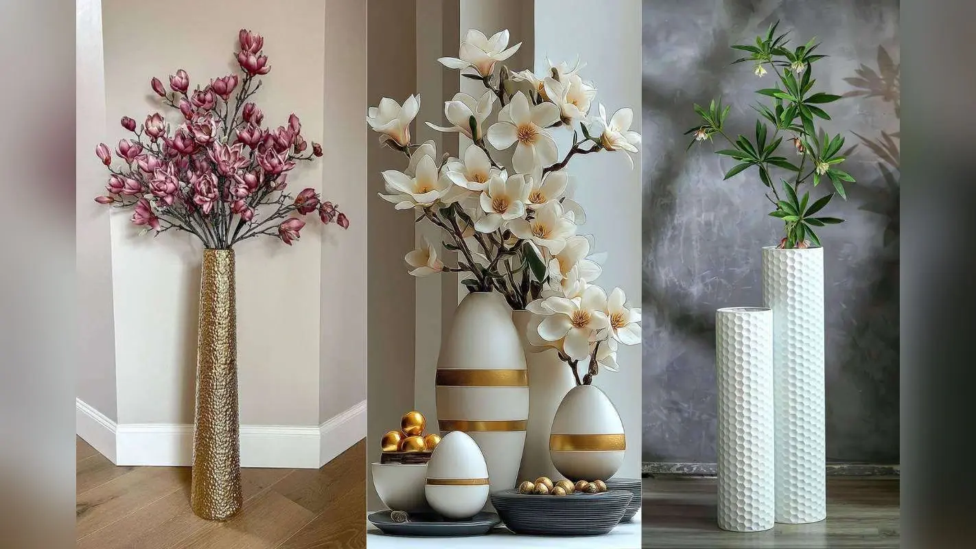 फूलदान के न्यू डिजाइन से लिविंग रूम को दे नया लुक – देखें ट्रेंडी Long Vase Design for Living Room