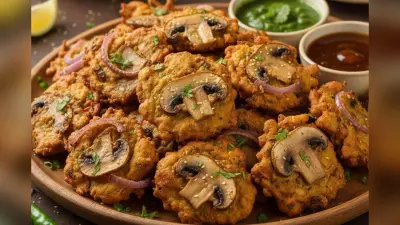 Mushroom Pyaz ke Pakode: शाम की भूख मिटाने के लिए ट्राई करें मशरूम प्याज के पकौड़े, जानें बनाने का तरीका