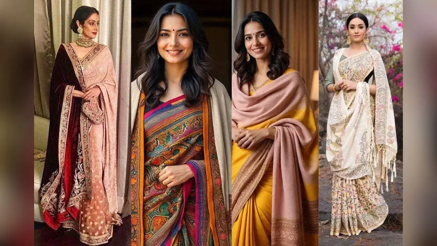 Saree with Shawl Style: ठंड में भी बनाएं परफेक्ट साड़ी लुक, ट्राय करें शॉल के साथ ये खूबसूरत और आसान स्टाइल्स
