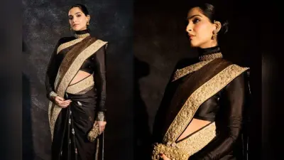 Sonam Kapoor: बनारसी साड़ी में बेबी बंप फ्लाॅन्ट करती नजर आईं सोनम कपूर, प्रेग्नेंसी लुक ने इंटरनेट पर मचाई धूम