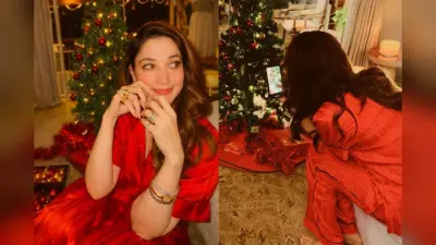 Tamannaah Bhatia Christmas Look: कंफर्ट और एलिगेंस का परफेक्ट काॅम्बो, तमन्ना भाटिया का क्रिसमस लुक हुआ वायरल