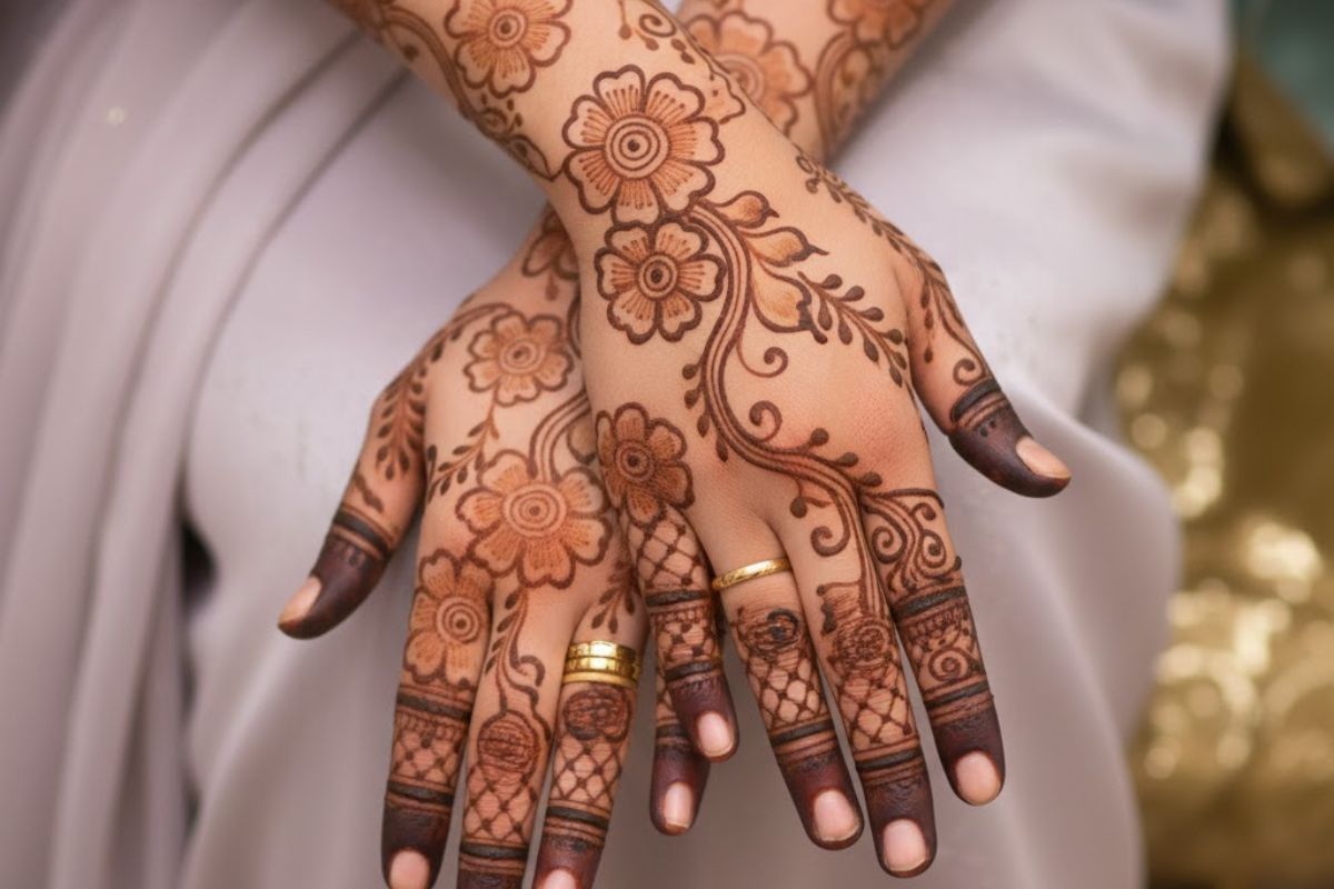 Flower Mehndi Design (AI IMAGE)