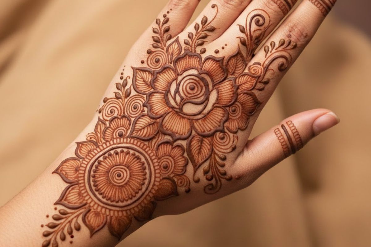 Flower Mehndi Design 