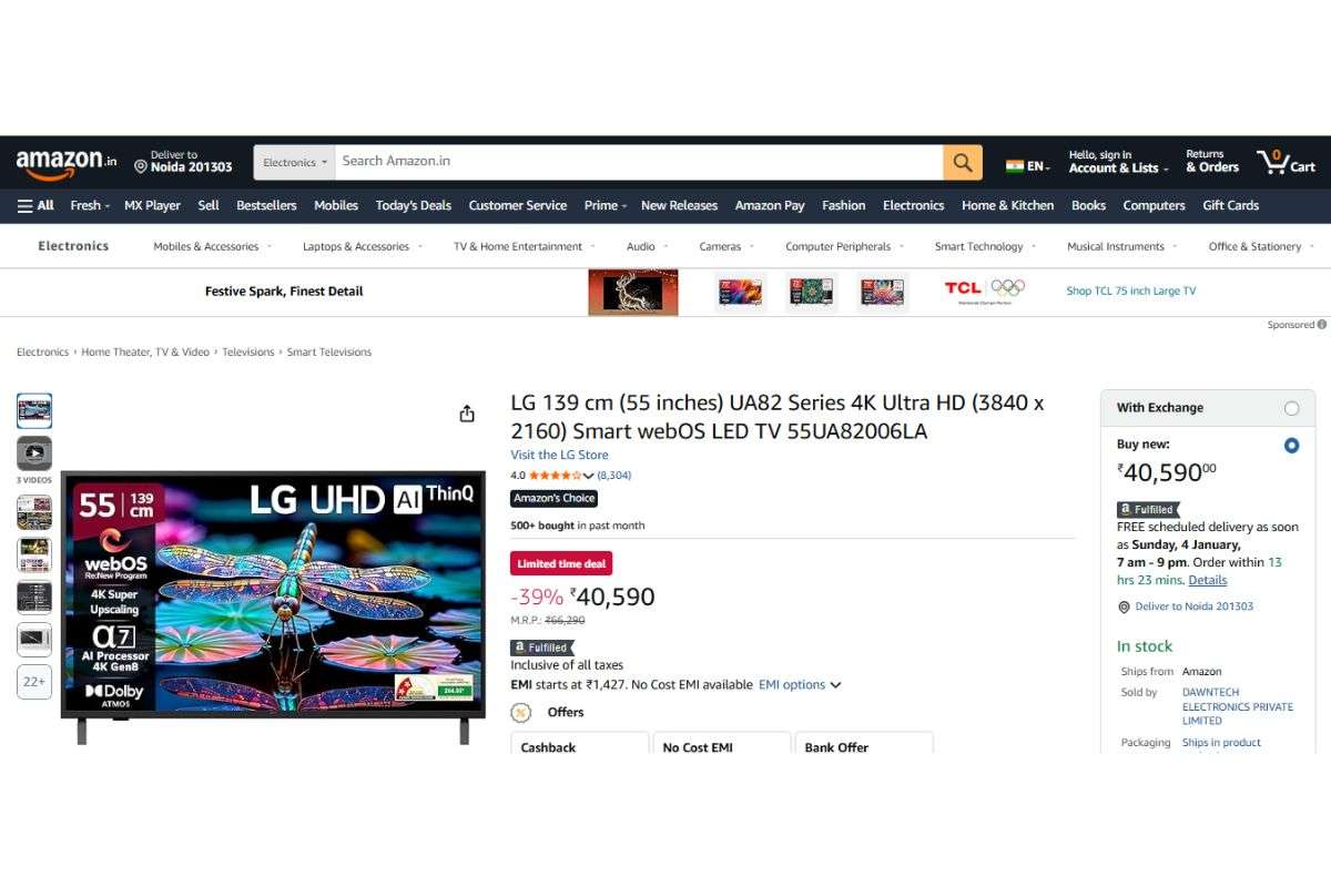 LG 4K Ultra HD Smart LED TV (55 inches)