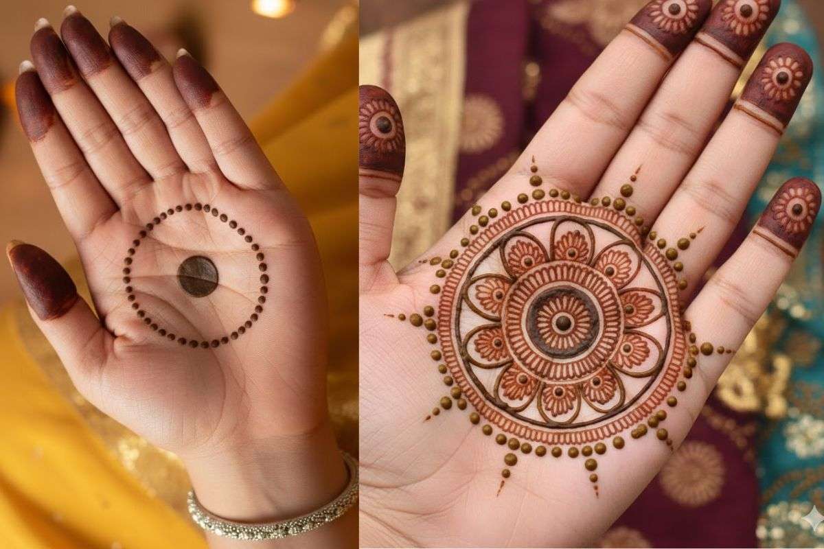 Gol Tikki Mehndi Design