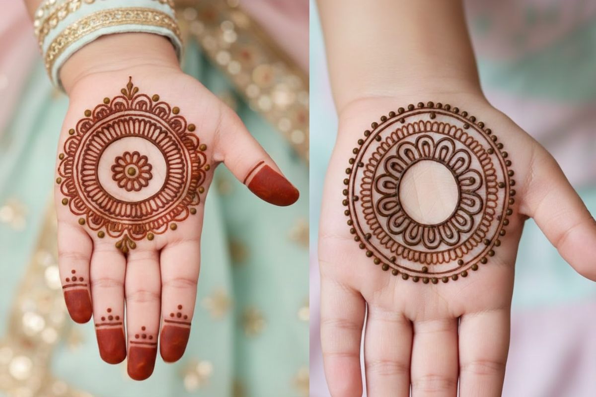 Circle Mehndi Design for Kids