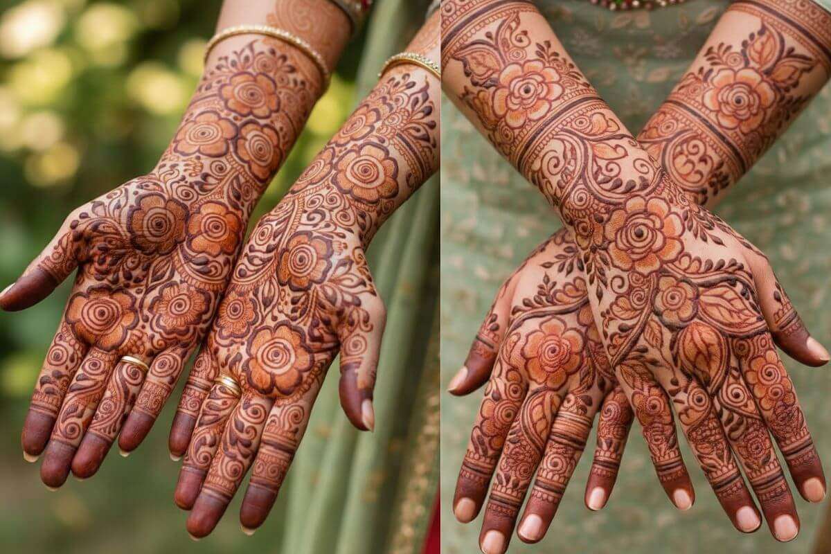  Rose Mehndi Design 