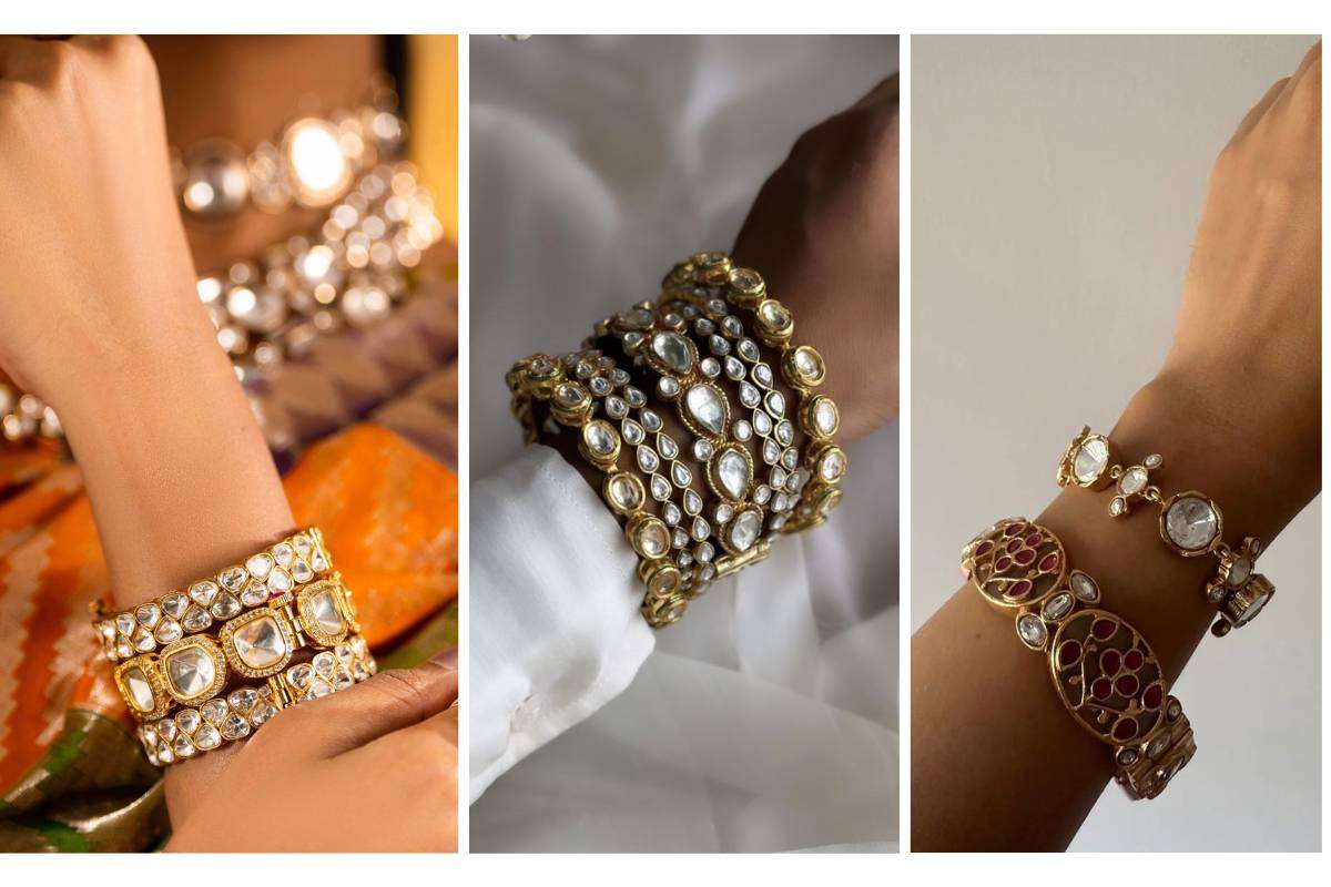 Royal Pearl and Ruby Rajwadi Bangles Design
