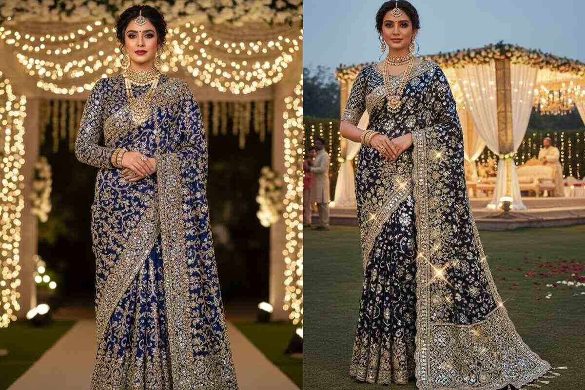 Heavy Embroidery Saree Design (AI IMAGE)