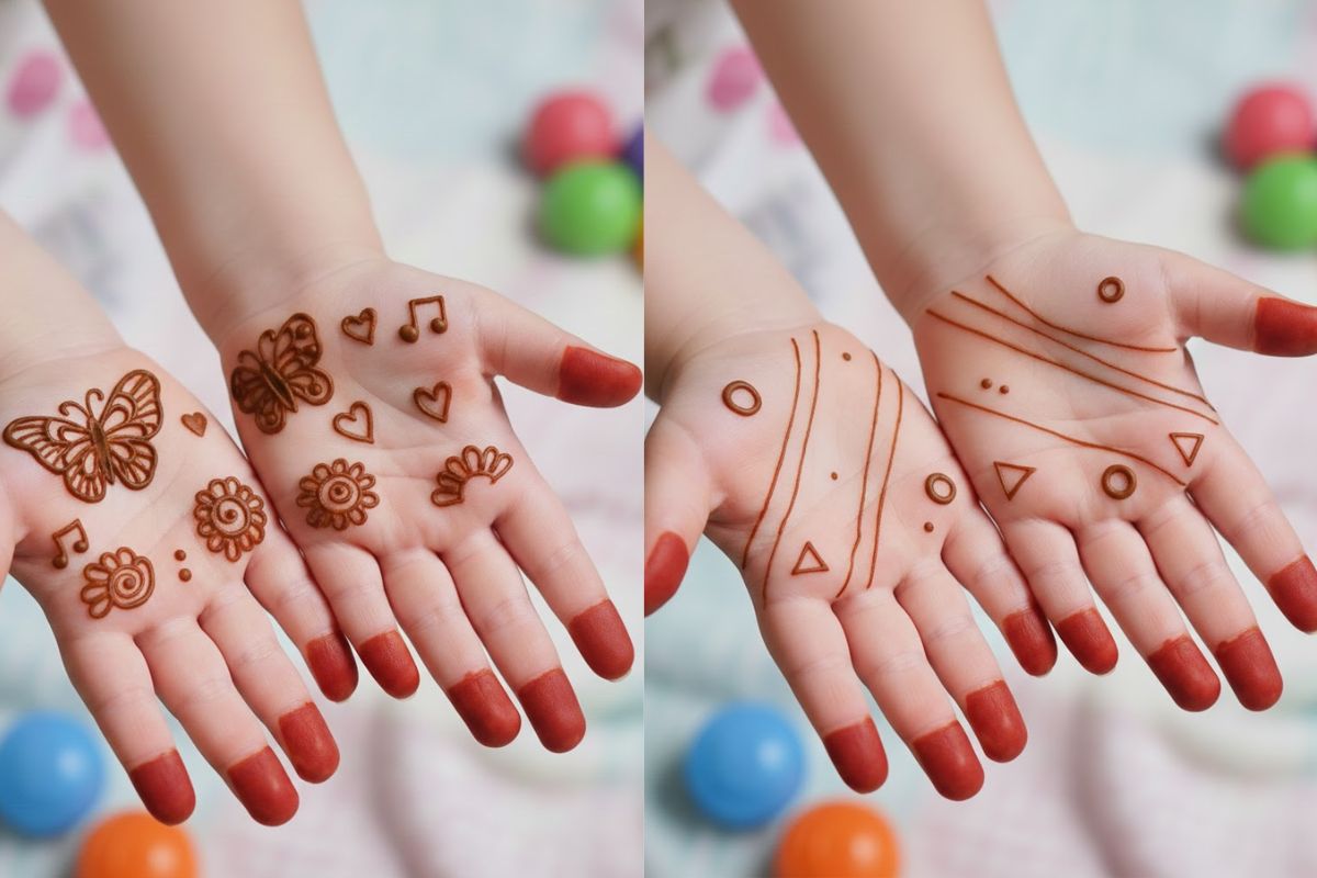 Simple Mehndi Design for Kids