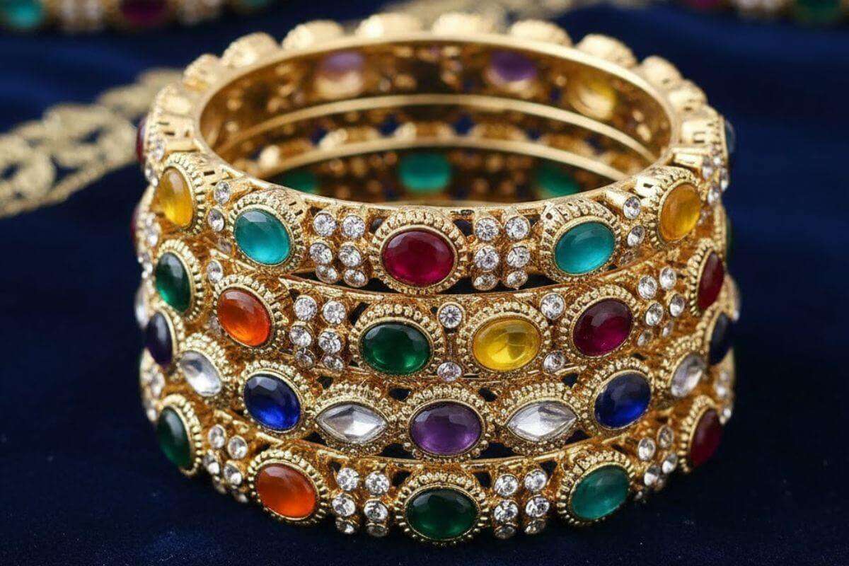Stone Work Bangles Design