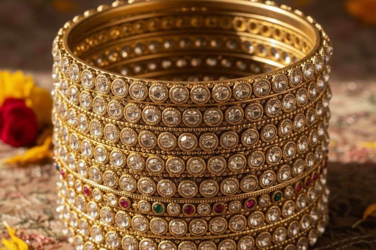 Zircon Diamond Lakh Bangles