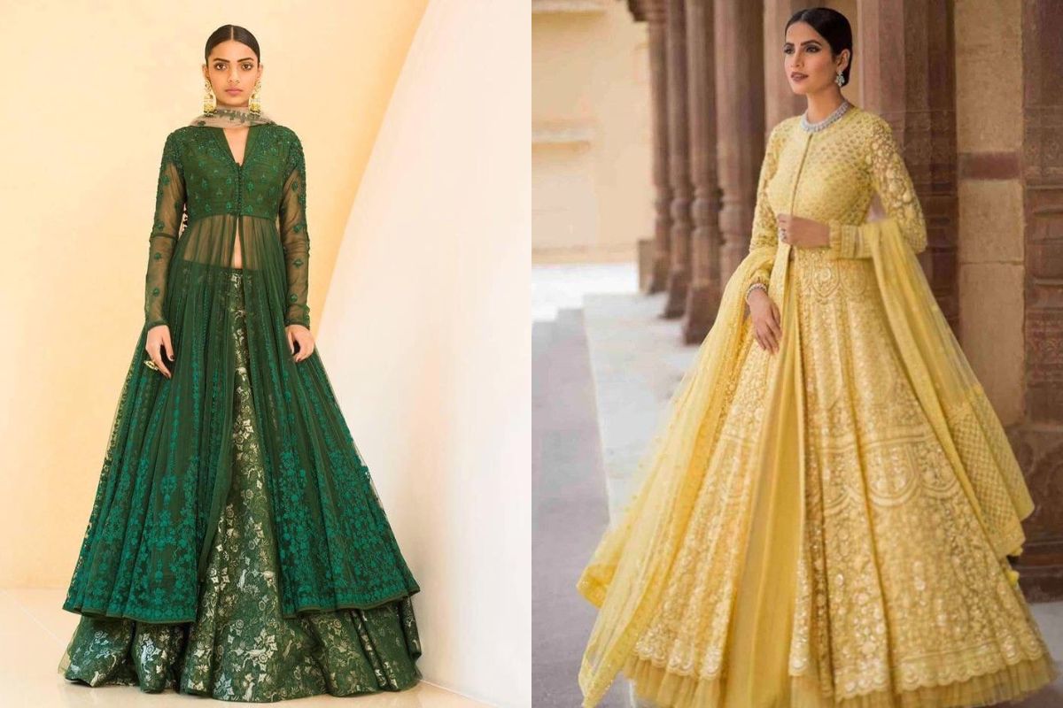jacket style anarkali suit