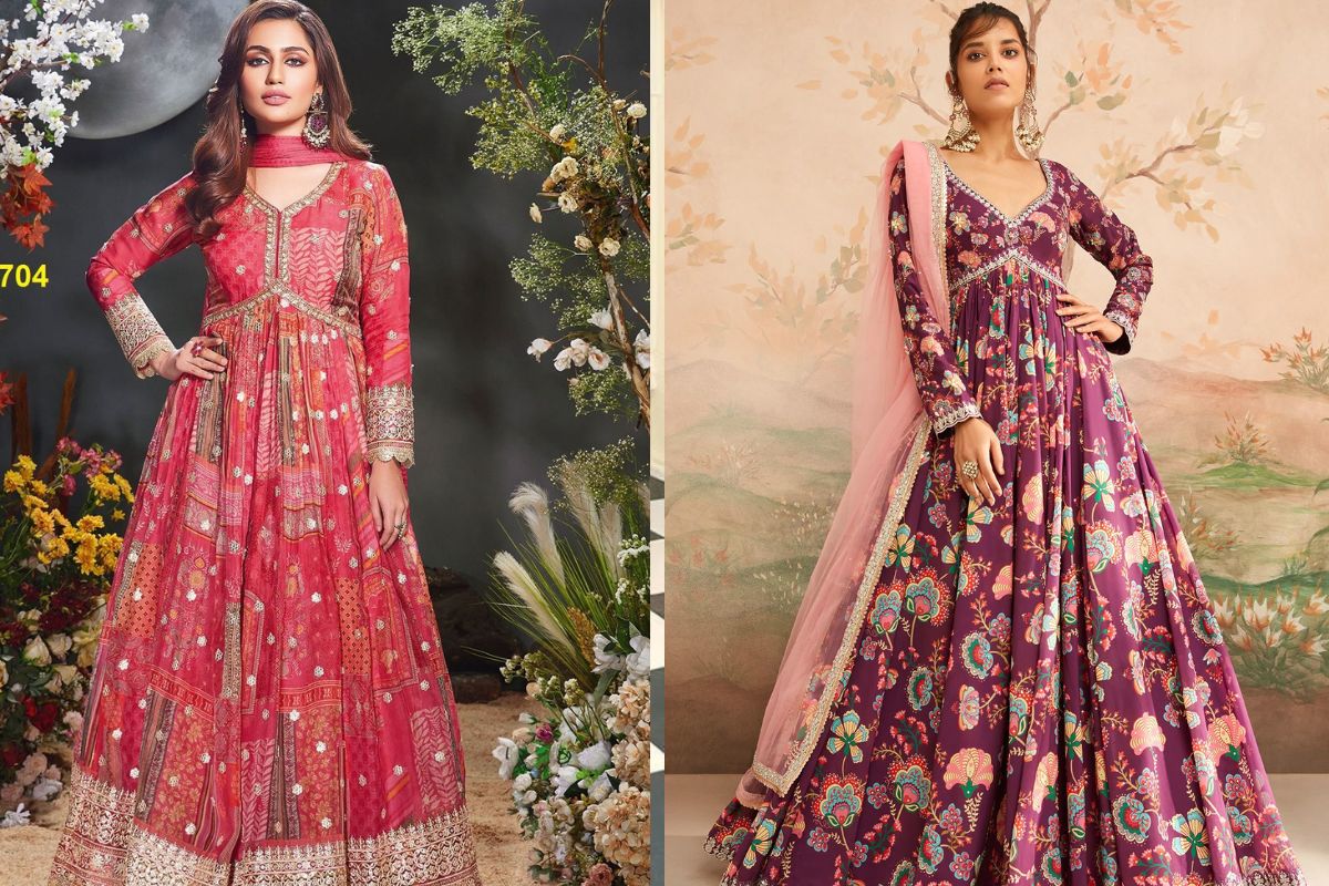printed anarkali suit