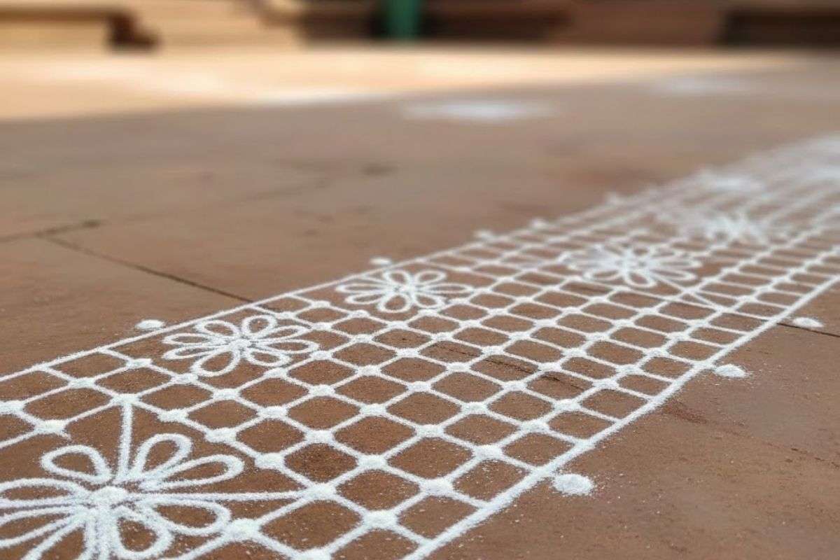 simple border rangoli