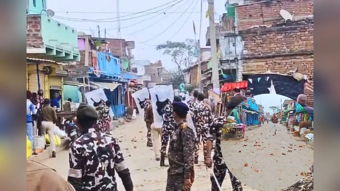 जहानाबाद में अतिक्रमण हटाने गई पुलिस पर पथराव, मची अफरा-तफरी, गाड़ी के शीशे टूटे