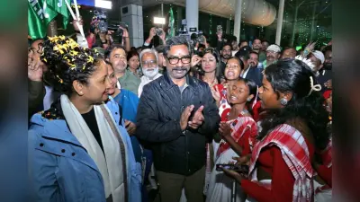दावोस के बाद लंदन, 12 दिनों बाद झारखंड वापस लौटे CM हेमंत सोरेन, कहा- विकास के रास्ते खुलेंगे