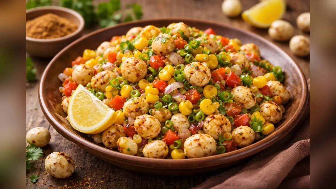 Corn Makhana Chaat: शाम की भूख बिगाड़ देती है डाइट? बाहर का जंक छोड़िए और घर पर 10 मिनट में बनाइए हेल्दी कॉर्न मखाना चाट