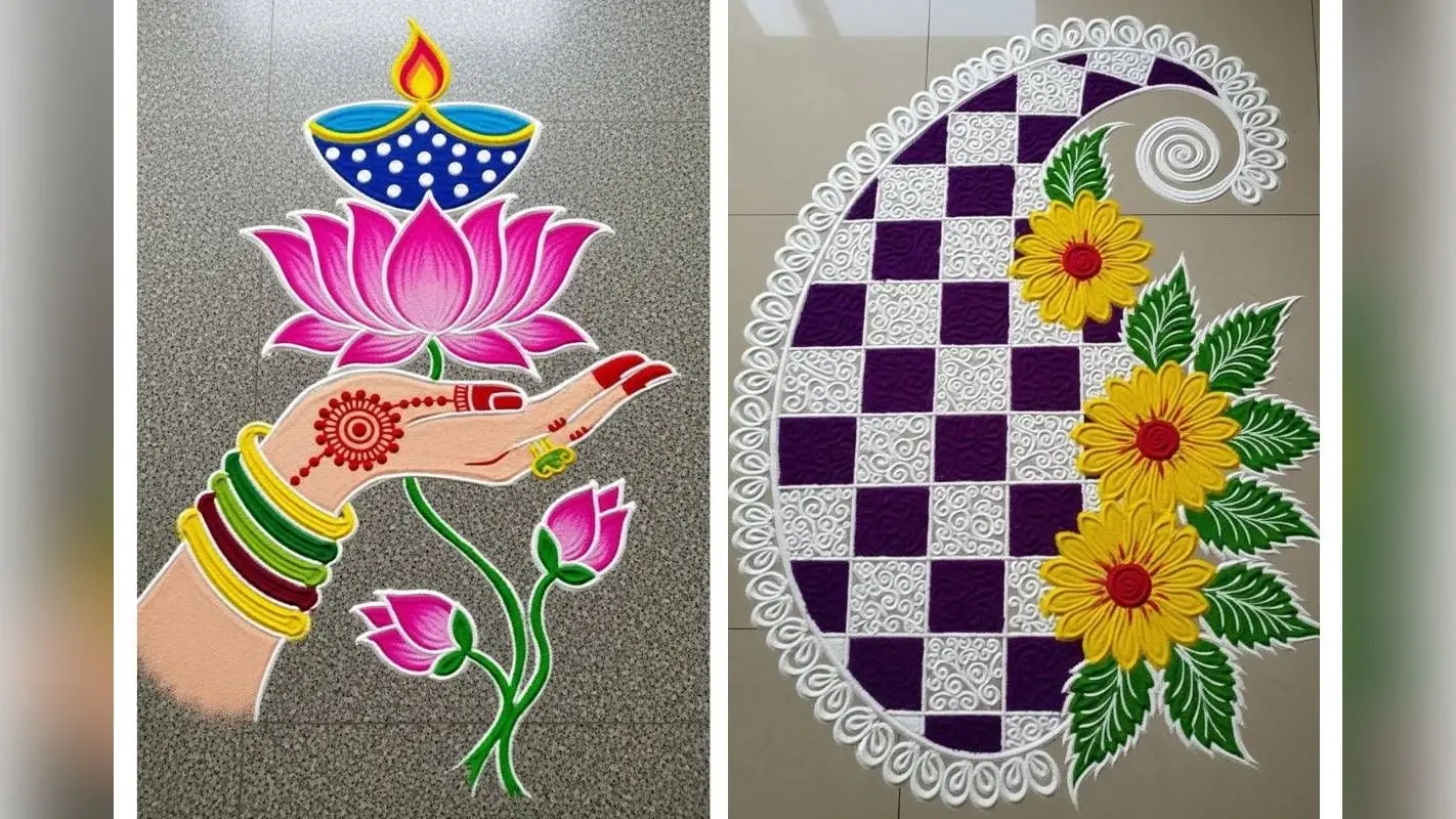 Easy and Beautiful Rangoli Design for Basant Panchami: इन खूबसूरत रंगोली डिज़ाइनों से बढ़ाएं त्योहारों की रौनक
