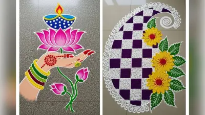 Easy and Beautiful Rangoli Design for Basant Panchami: इन खूबसूरत रंगोली डिज़ाइनों से बढ़ाएं त्योहारों की रौनक