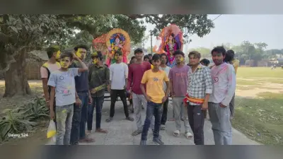 अमदाबाद में मां शारदे को दी विदाई