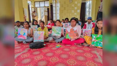 उत्सव भवन में स्कूल स्तरीय कला-साहित्य प्रतियोगिता का आयोजन