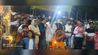 दुर्गा मां की पूजा व आरती कर क्षेत्रवासियों के कल्याण की कामना की