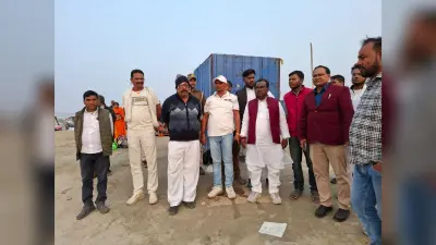 एसटी आयोग सदस्य तल्लू बास्की ने गंगा घाट का लिया जायजा