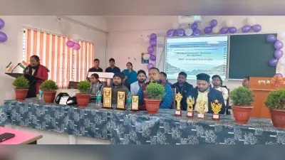 छात्रों को दी भूकंप से बचने की जानकारी