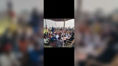 नदी बचाने को लेकर दसवें दिन भी किसानों का धरना जारी