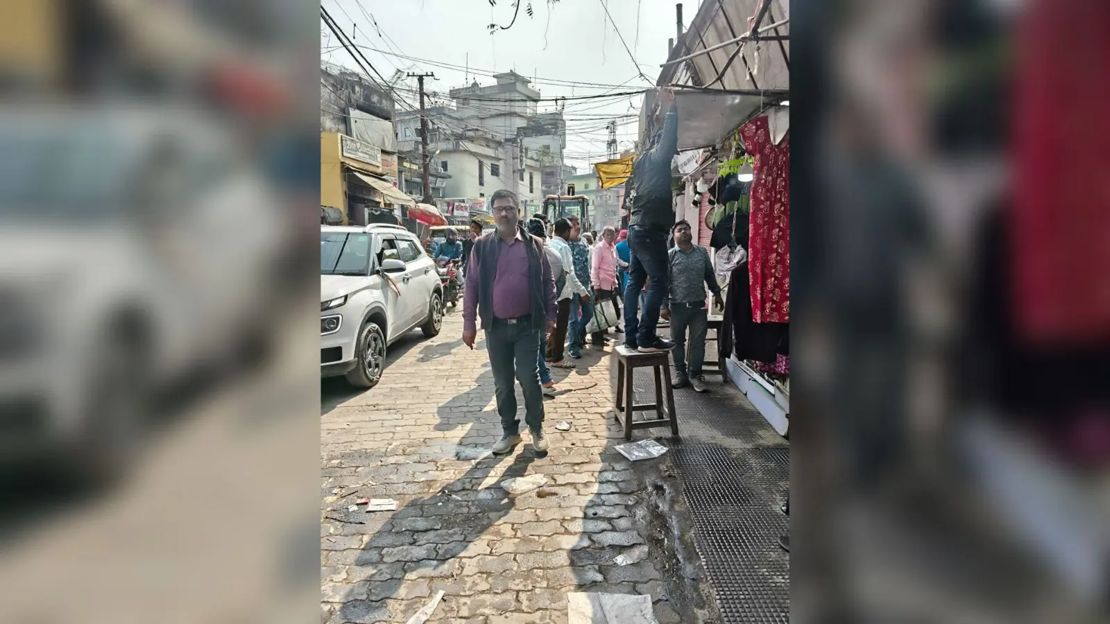 शहर में चला अतिक्रमण हटाओ अभियान, नौ हजार वसूला जुर्माना