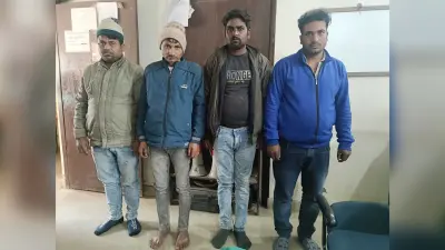 पिकअप पर ले जाये जा रहे छह पशु हुए बरामद, चार तस्कर गिरफ्तार