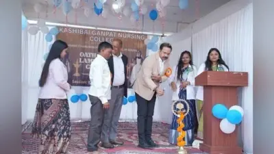 काशीबाई गणपत नर्सिंग कॉलेज में नयी सत्र की छात्राओं ने लिया शपथ
