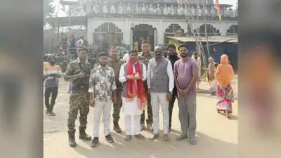 दिऊड़ी मंदिर पहुंचे कांके विधायक सुरेश बैठा