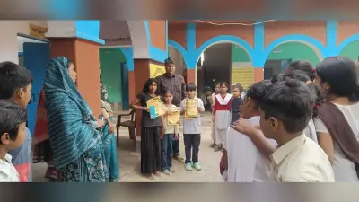 खेलकूद में विद्यार्थियों ने प्रतिभा का किया प्रदर्शन