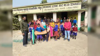 पहाड़पुर में सेवानिवृत्त शिक्षक को दी गयी भावभीनी विदाई
