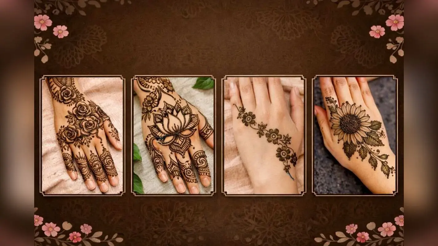 Flower Mehndi Design: हाथों में लगाएं सबसे खूबसूरत फ्लावर मेहंदी डिजाइन, ट्राई करें ये आइडियाज