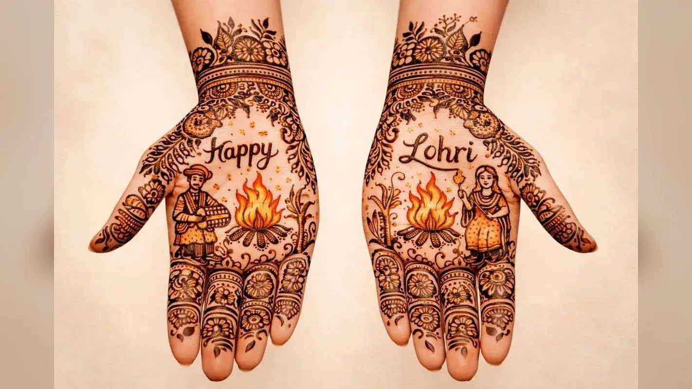 Simple Mehndi Design for Lohri: लोहड़ी के लिए परफेक्ट हैं ये सिंपल और ट्रेंडी एआई मेहंदी डिजाइन, खूबसूरती में लग जाएगा चार चांद