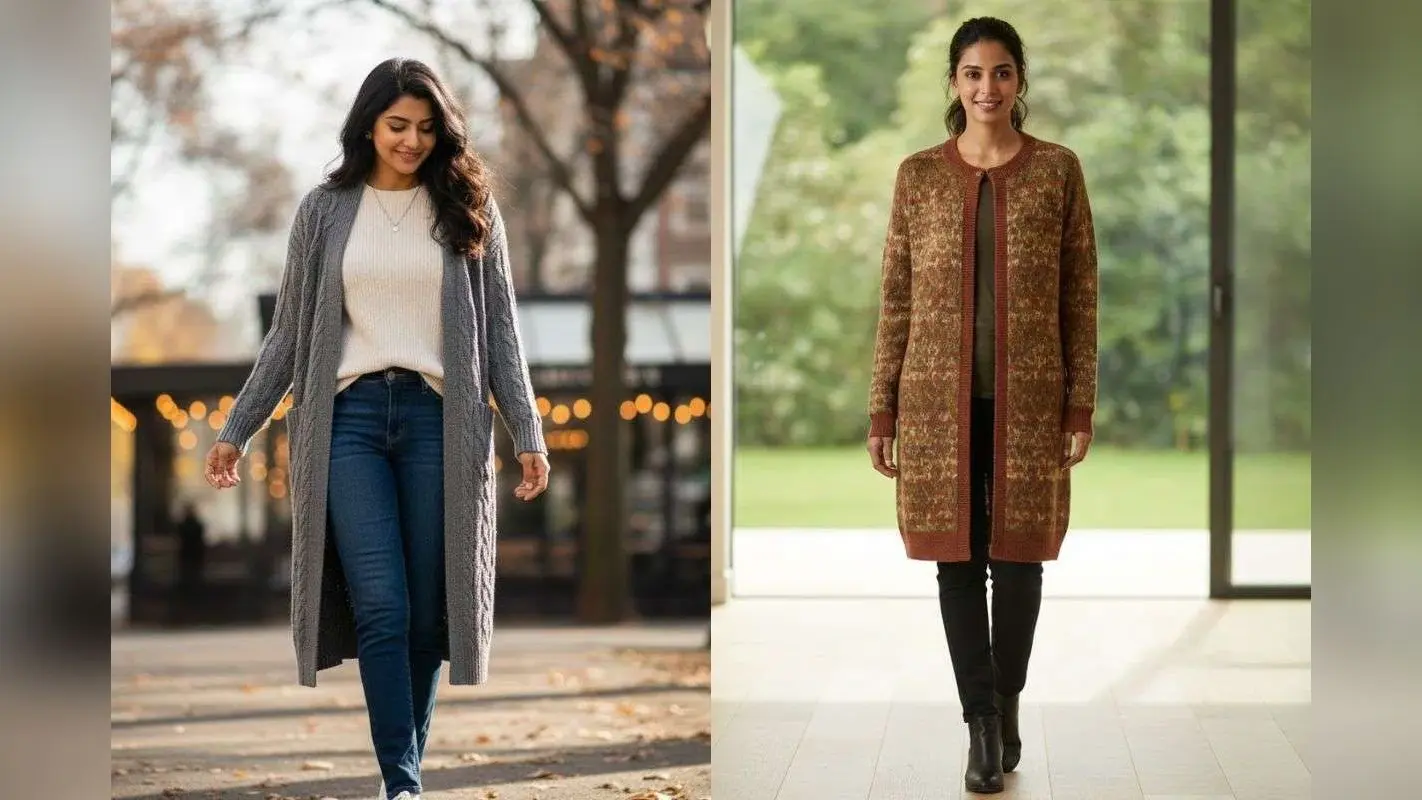 Long Sweater For Women: सर्दियों में कम्फर्ट के साथ शानदार लुक पाने के लिए ट्राई करें ये खूबसूरत लॉन्ग स्वेटर डिजाइन