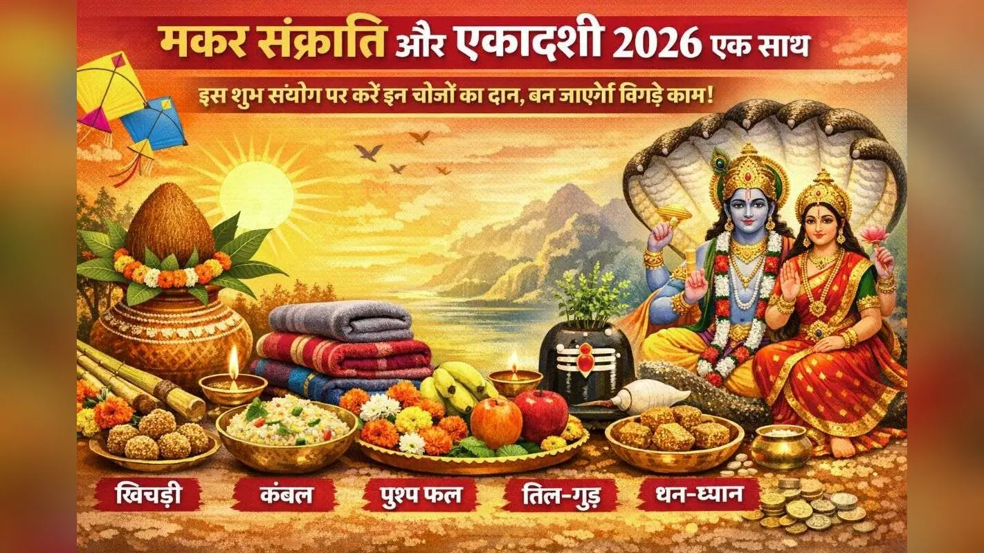 मकर संक्रांति और एकादशी 2026 एक साथ: इस शुभ संयोग पर करें इन चीजों का दान, जानें सम्पूर्ण जानकारी