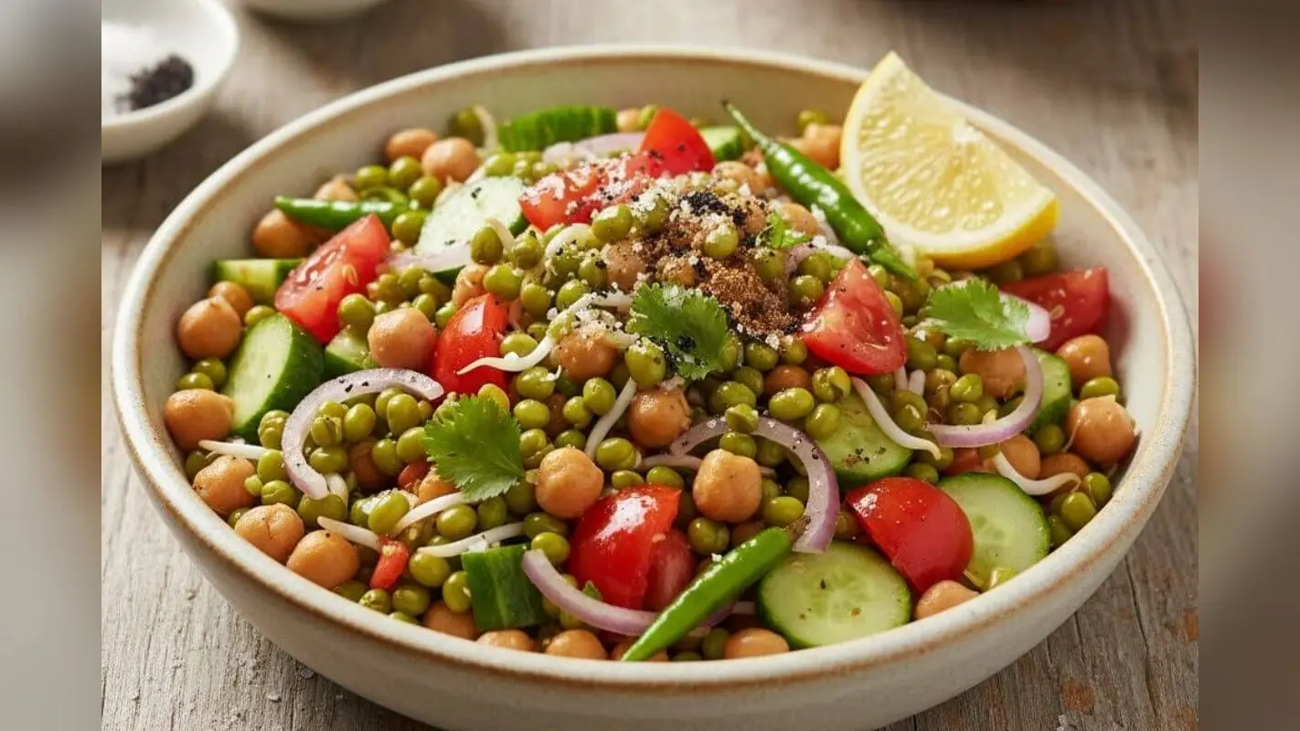 Moong Chana Salad: बिजी लाइफस्टाइल के लिए बेस्ट रेसिपी, मिनटों में तैयार करें मूंग चना सलाद