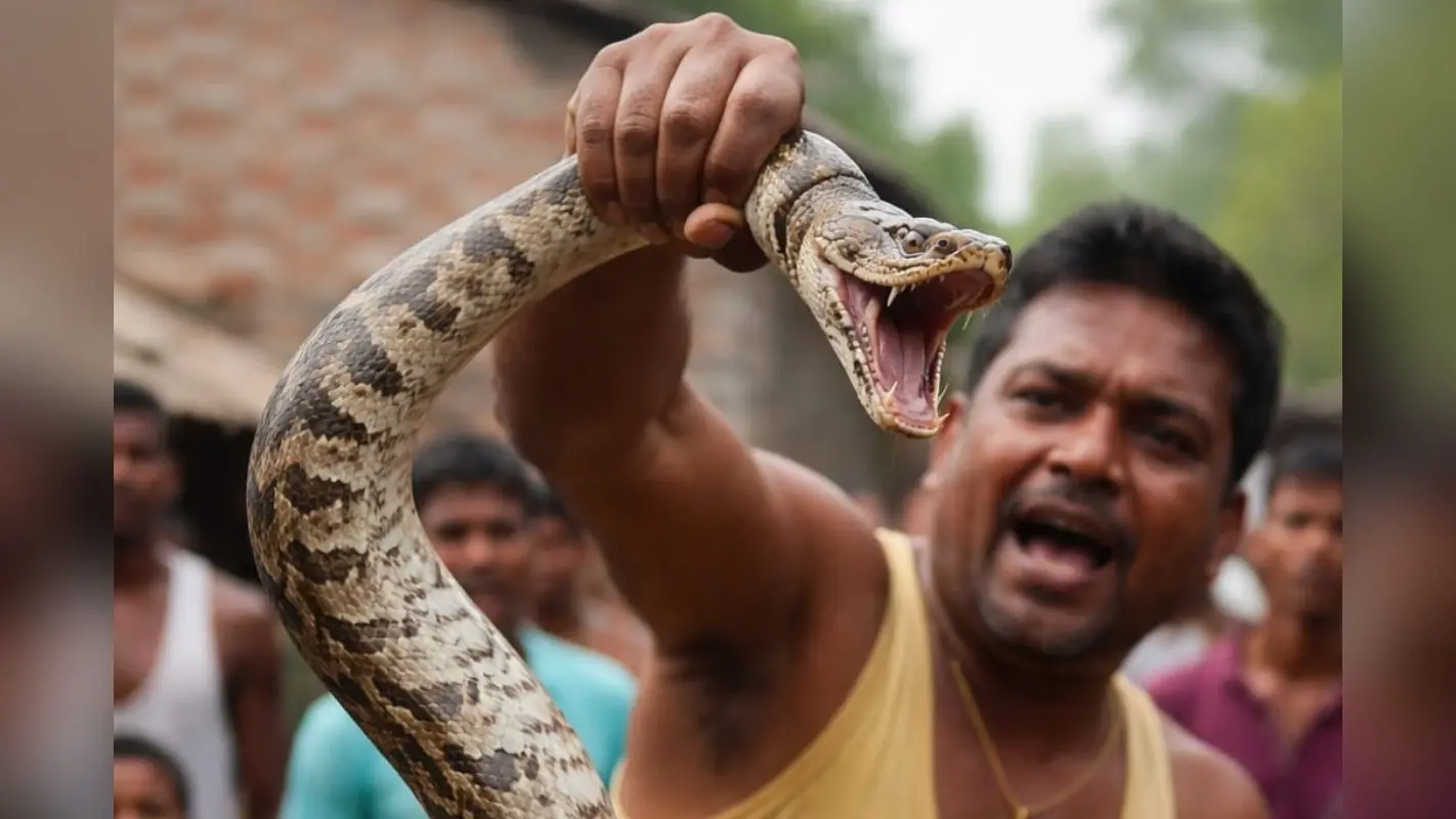 Video: रसेल वाइपर से खिलवाड़ करना पड़ा भारी, हाथ से घुमाते वक्त सांप छूटकर गिरा, डसने से व्यक्ति की मौत