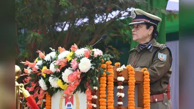 खाकी का दम, अपराधी बेदम: DGP तदाशा मिश्रा ने फहराया तिरंगा, बताया कैसे साल भर में कांपे नक्सली?